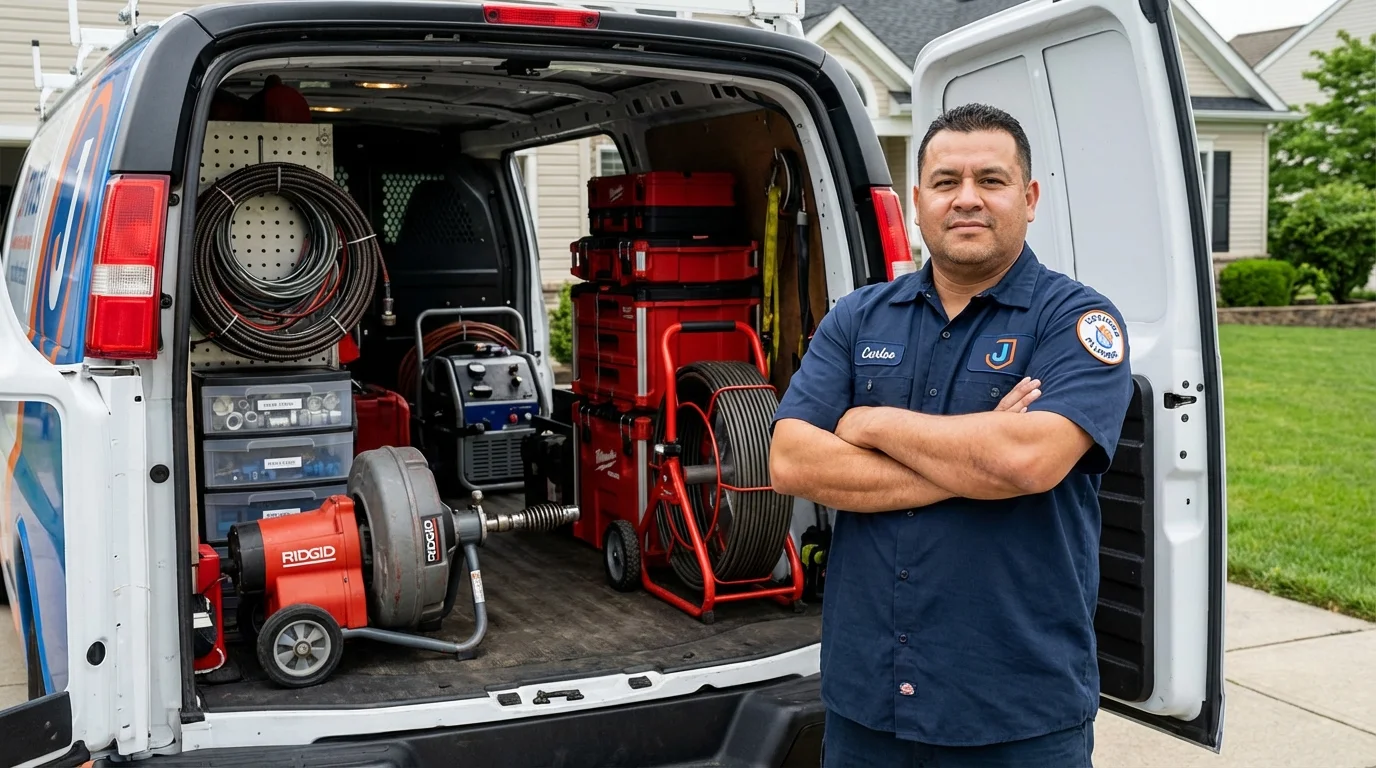 Professional drain cleaning equipment and Johns Plumbing LLC plumber in Rawlins