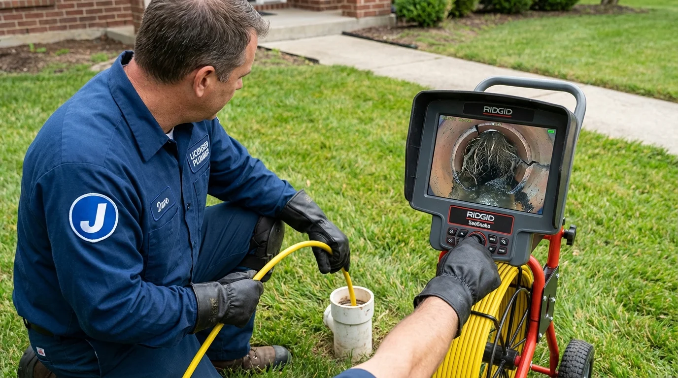 Sewer camera inspection being performed by Johns Plumbing LLC in Rawlins